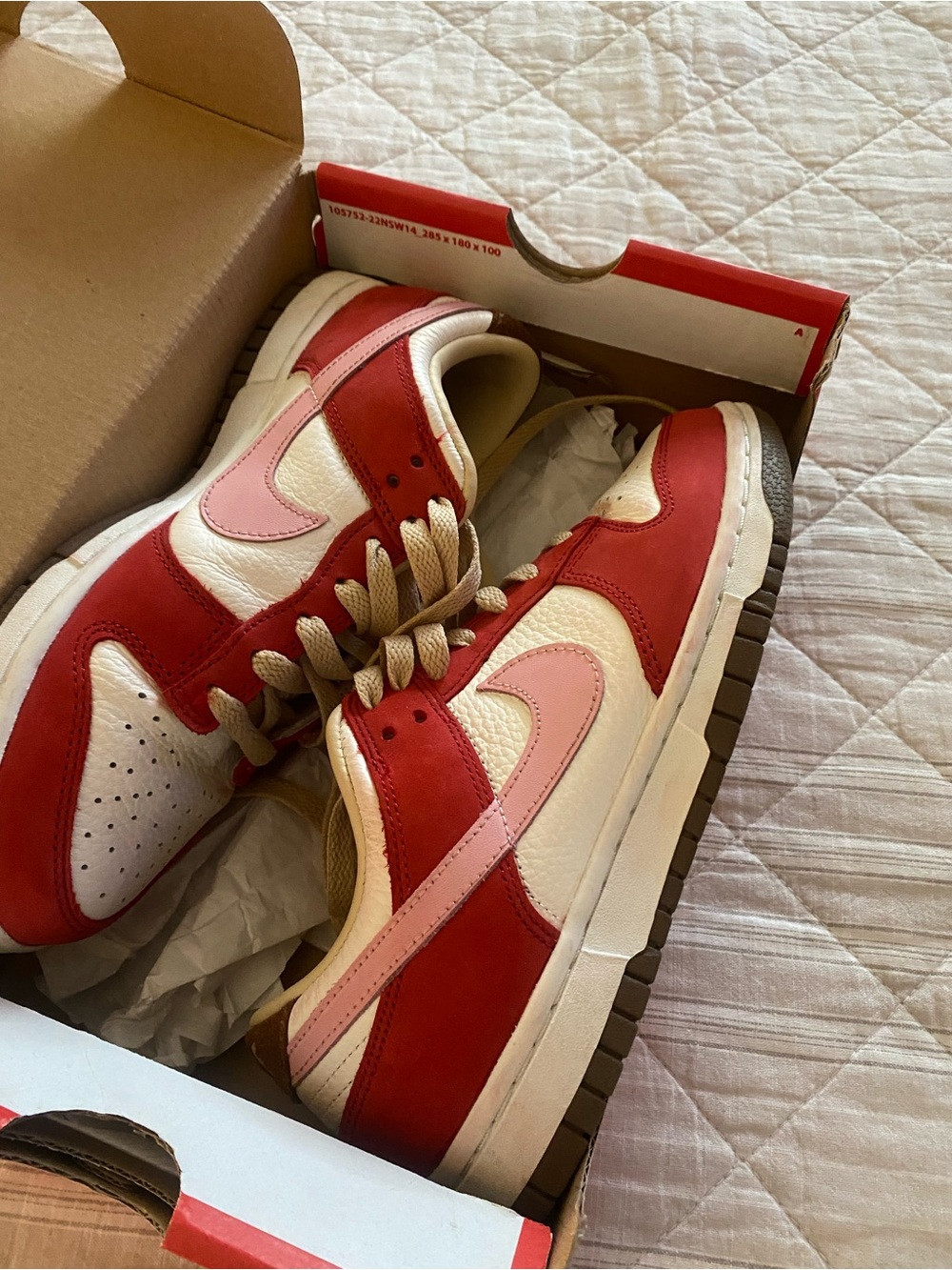 Nike Red Shoe Box with White Label